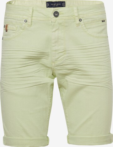 Pantalon chino KOROSHI en vert : devant