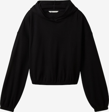 TOM TAILOR DENIM Sweatshirt in Schwarz: predná strana