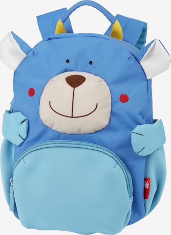 SIGIKID Backpack 'Kindergarten Rucksack fröhliches Tiergesicht, 5,2 Liter' in Blue: front