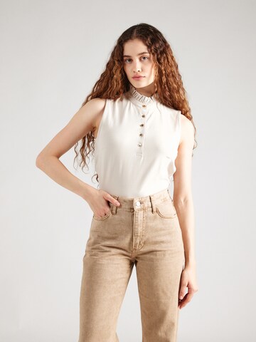 Lindex Top in Beige: front