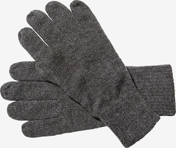 Charles Colby Full Finger Gloves in Grey: front