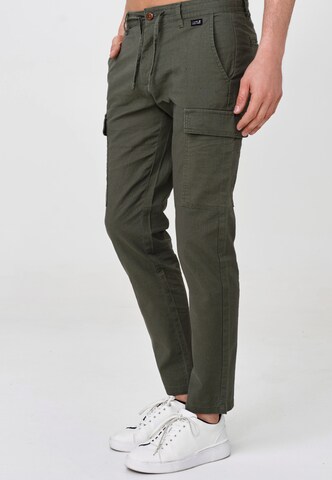 Regular Pantalon cargo ' Cagle ' INDICODE JEANS en vert