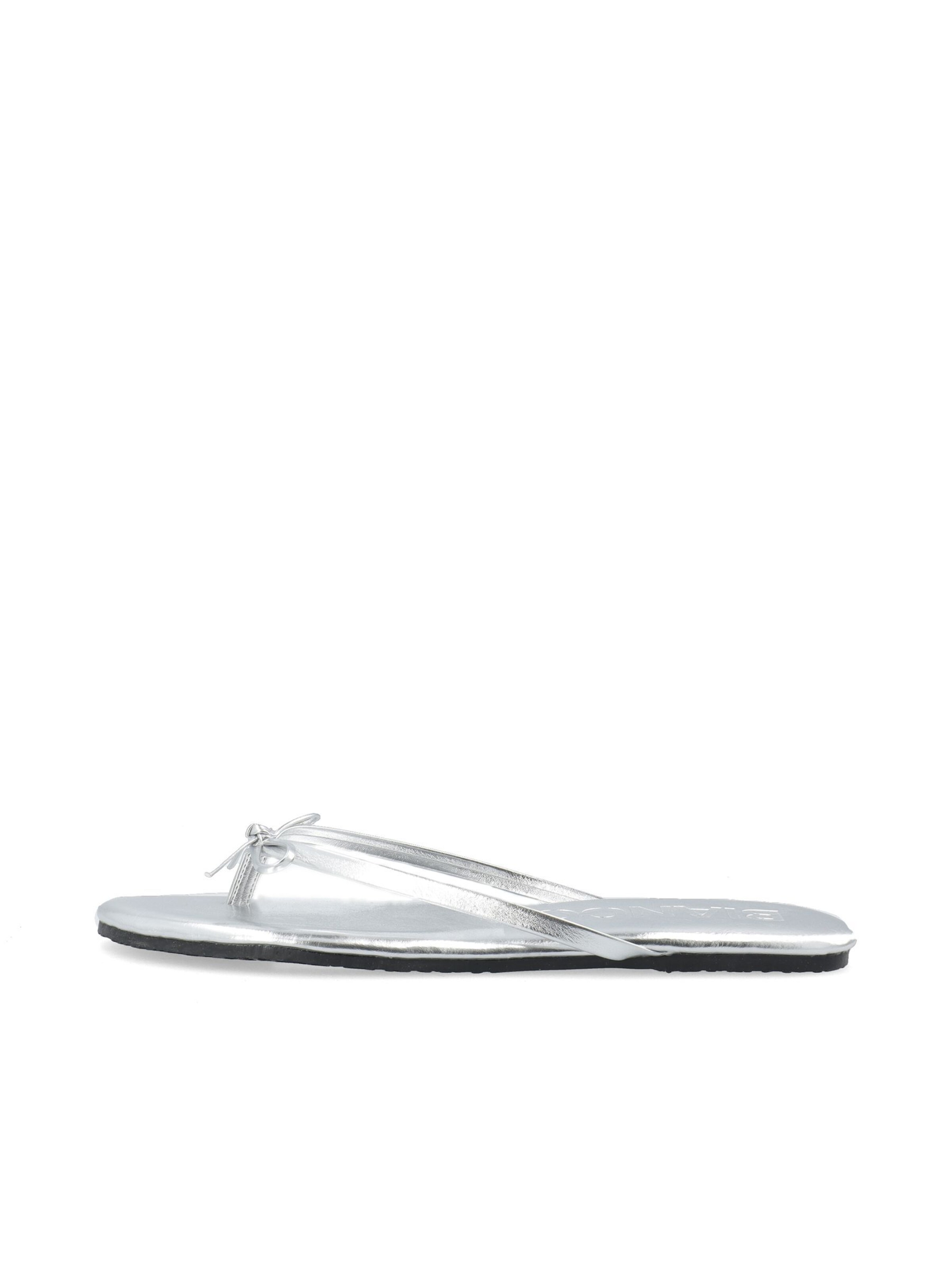 Bianco Teenslipper 'Mexico' in Zilver: voorkant