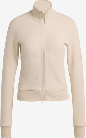 Veste de survêtement 'Soft Lux' ADIDAS SPORTSWEAR en beige : devant