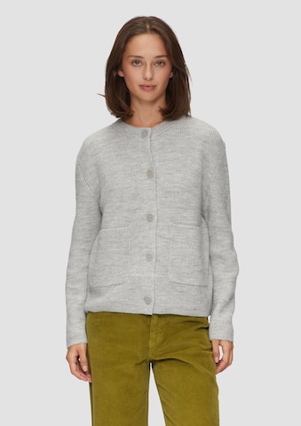 s.Oliver Knit Cardigan in Grey: front