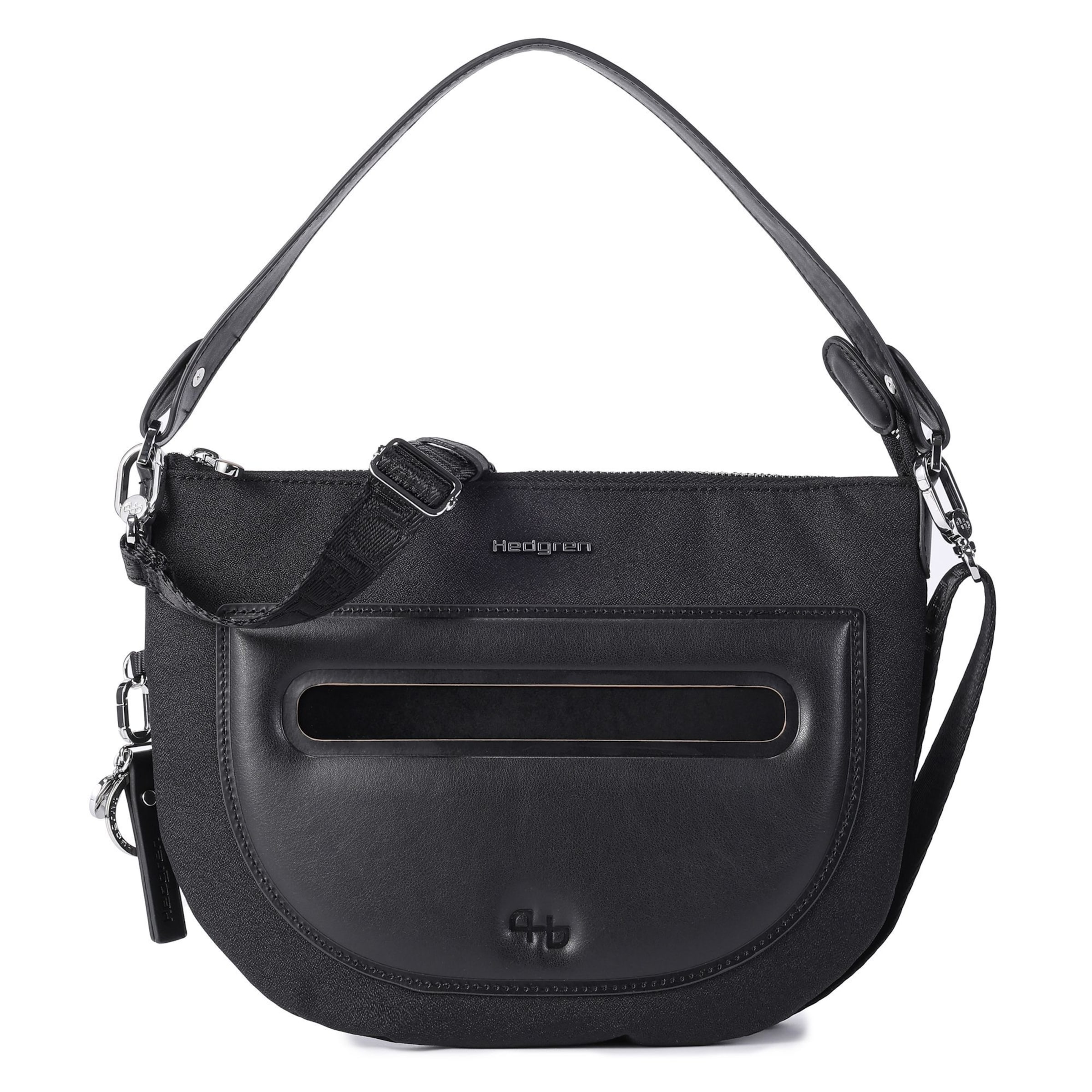 Hedgren Schultertasche 'Fika' in Schwarz: Vorderseite