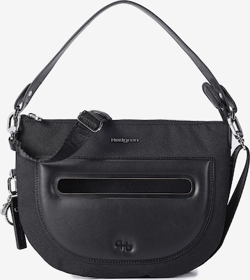 Hedgren Schultertasche 'Fika' in Schwarz: Vorderseite