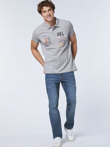Oklahoma Jeans Shirt ' aus Piqué ' in Grey