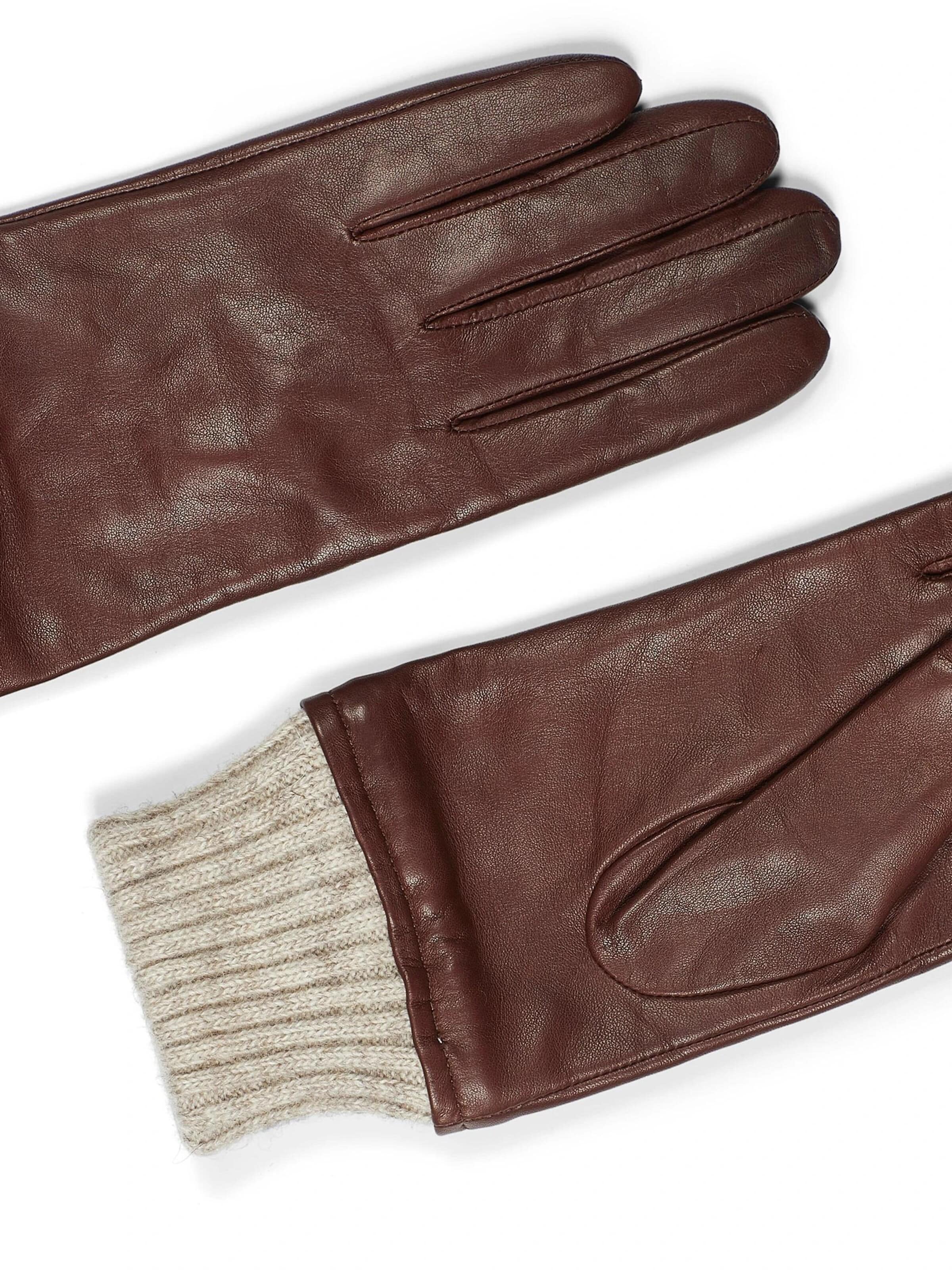 Howard London Full finger gloves 'Ella' in Brown