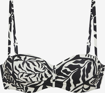 juoda BUFFALO Bandeau Bikinio viršutinė dalis: priekis