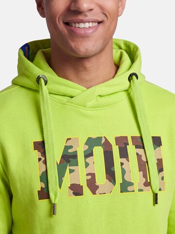 salzhaut Sweatshirt 'Heff - Moin' in Green: front