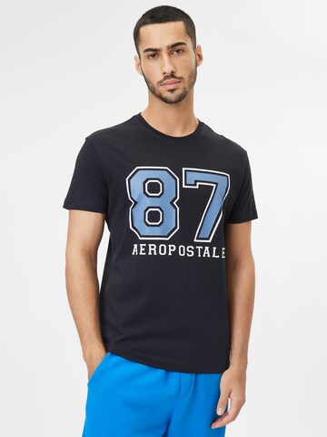 T-Shirt AÉROPOSTALE en noir : devant