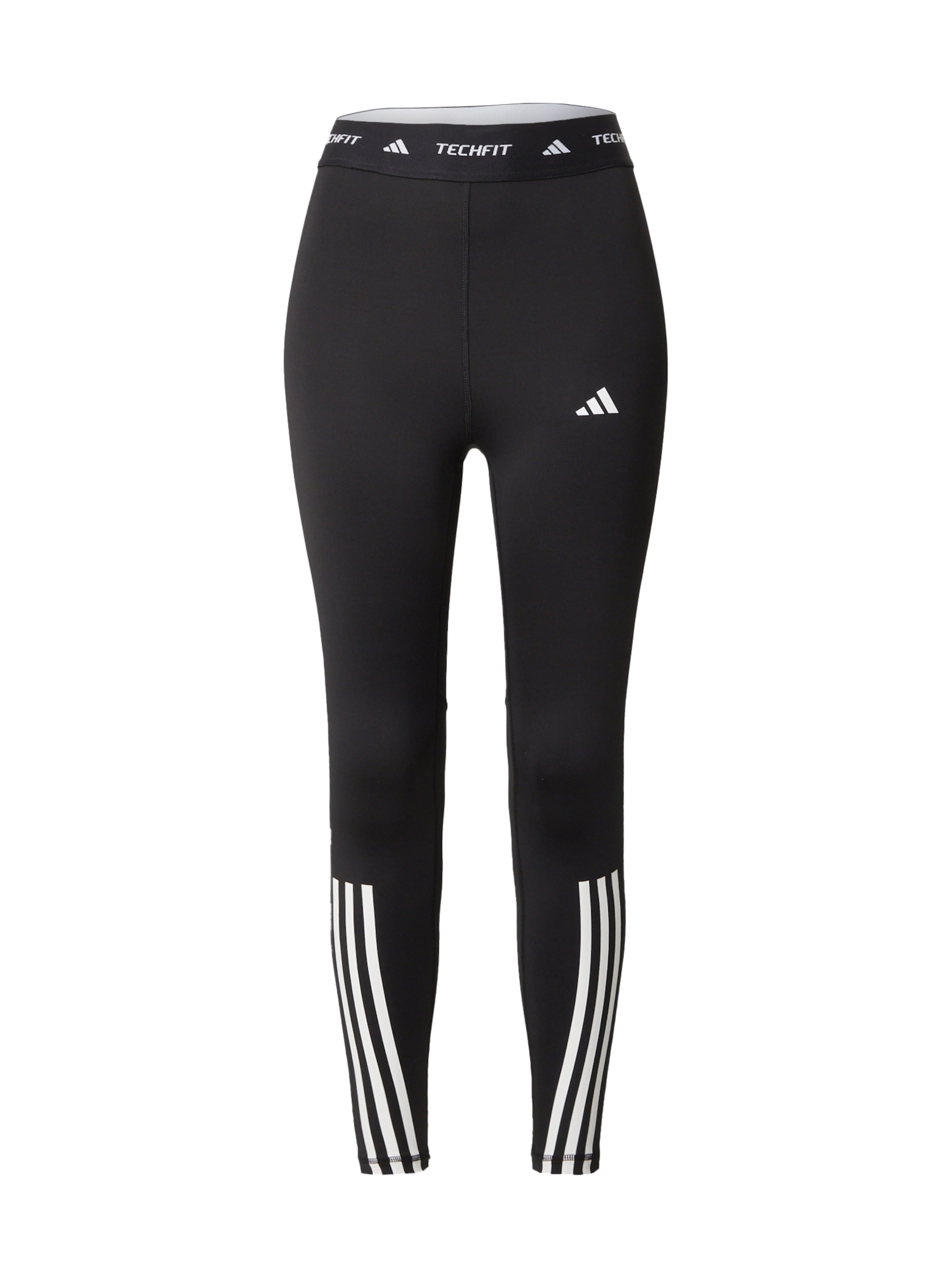 Skinny Pantaloni sport de la ADIDAS PERFORMANCE pe negru: față