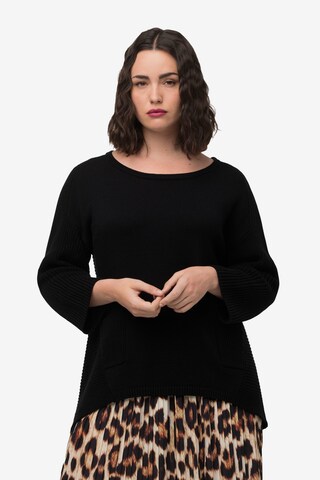 Pull-over Ulla Popken en noir : devant