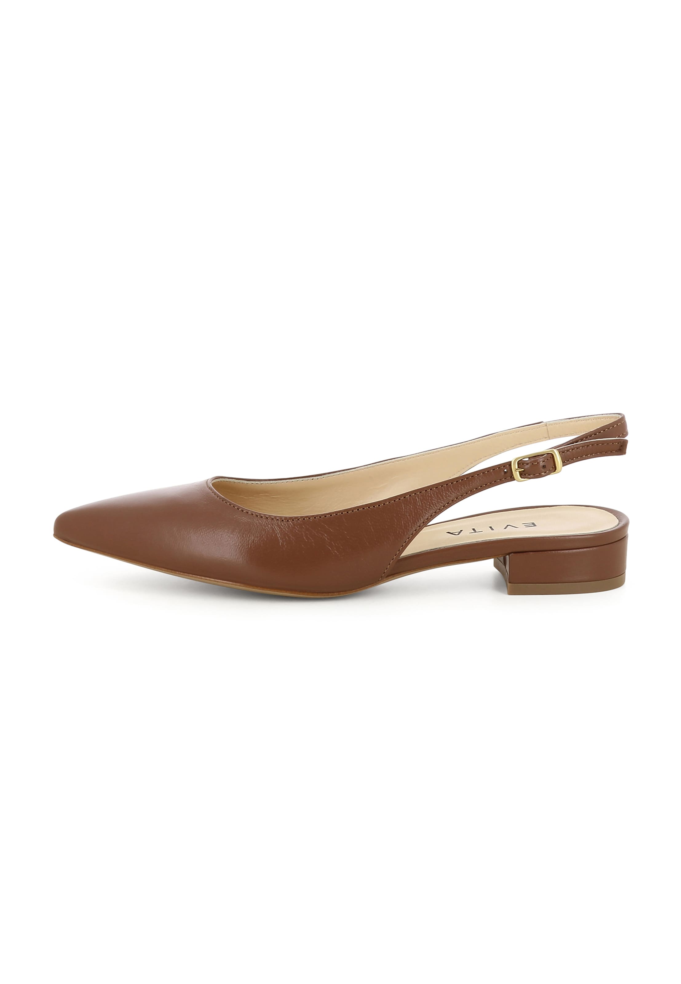 EVITA Slingpumps 'FRANCA' in Bruin: voorkant