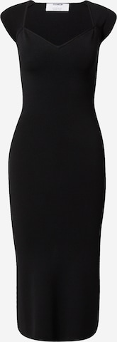 ABOUT YOU x Iconic by Tatiana Kucharova Knitted dress 'Natalia' in Black: front