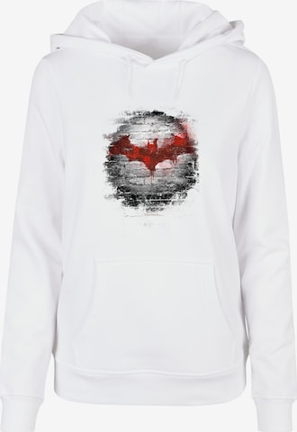 F4NT4STIC Sweatshirt 'Batman Logo Wall' in Wit: voorkant