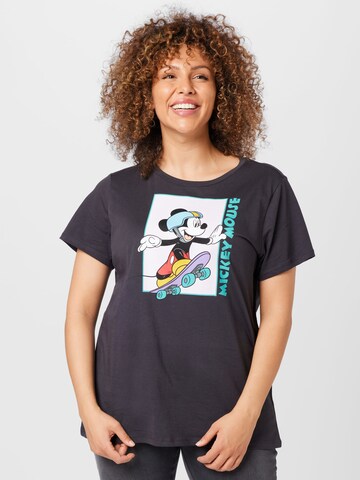 T-shirt 'Mickey' ONLY Carmakoma en gris : devant