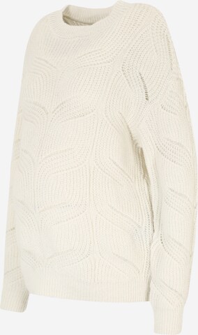 Pieces Maternity - Pullover 'CORNELIA' em branco: frente