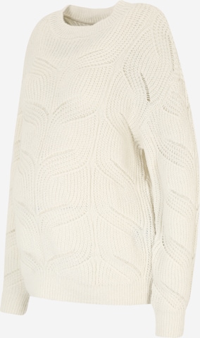 Pieces Maternity Sweater 'CORNELIA' in White: front