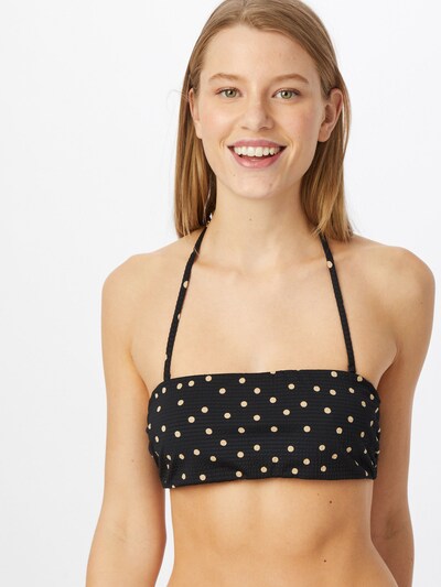 Sutien costum de baie 'HAPPY DOTS' CATWALK JUNKIE pe bej / negru, Vizualizare model
