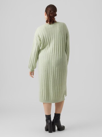 Vero Moda CurvePletena haljina 'DOFFY' - zelena boja