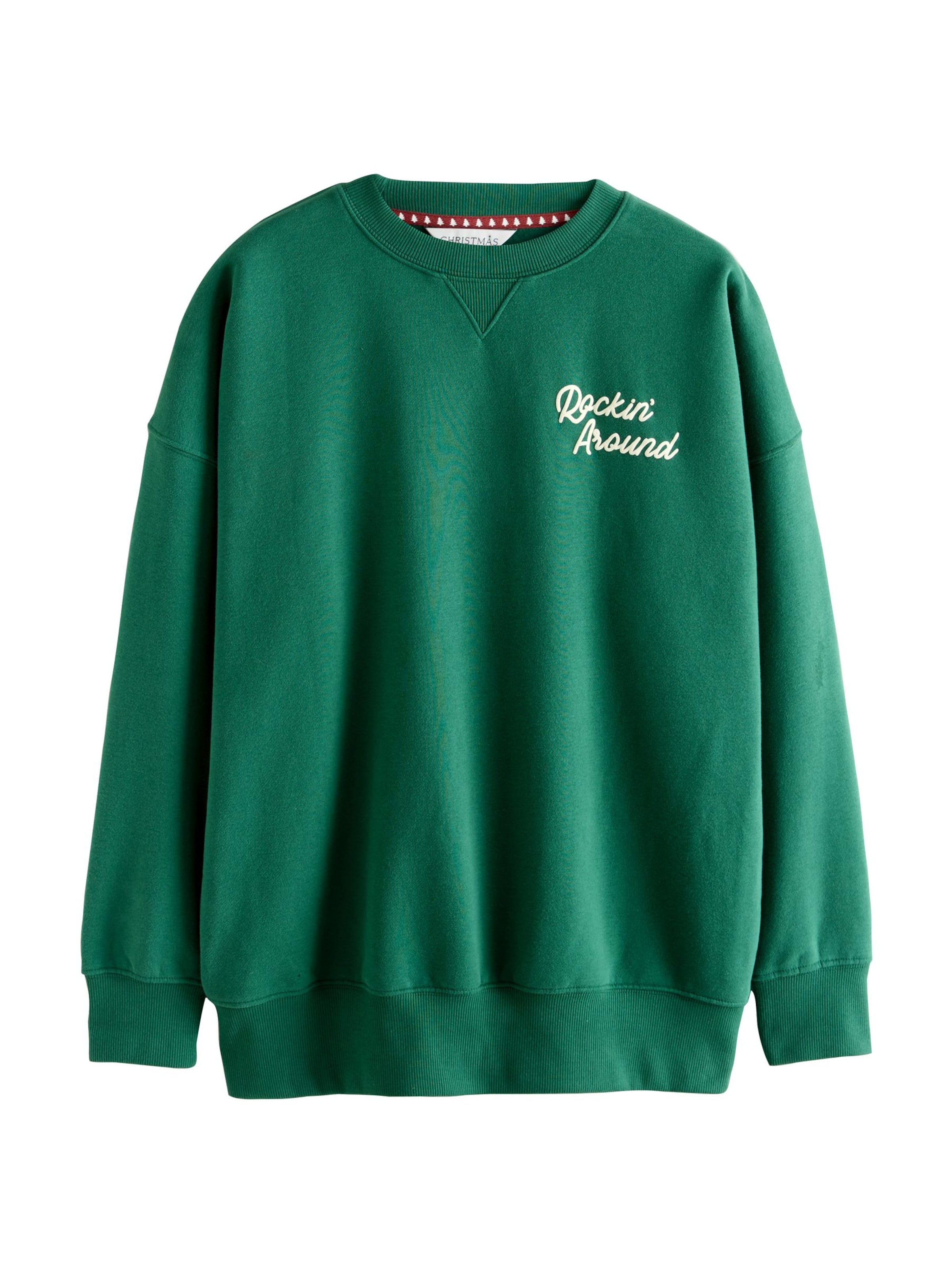 Next Sweatshirt in Groen: voorkant