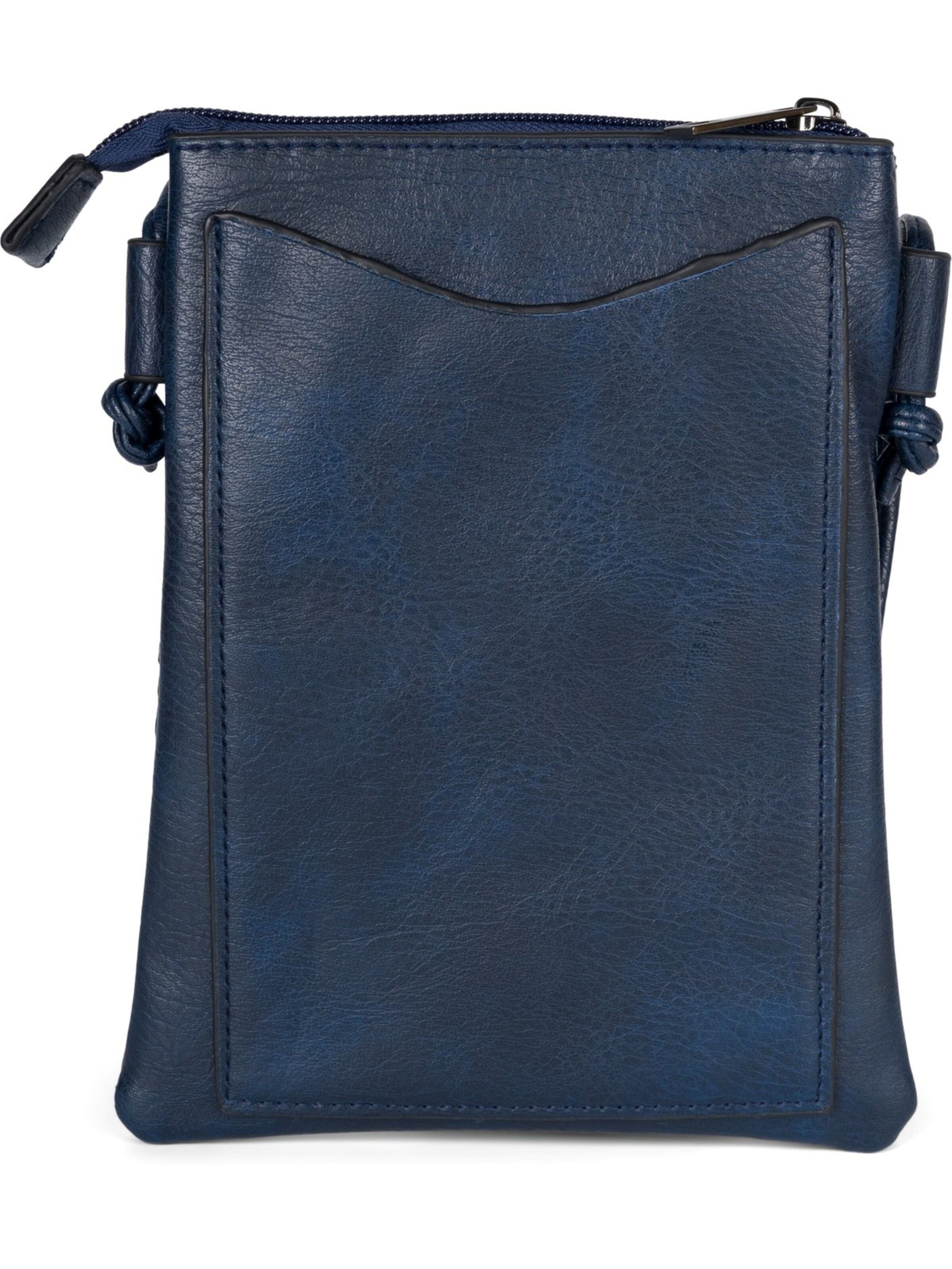 styleBREAKER Umhängetasche 'Mini Umhängetasche Ethno Cutout und Nieten'‌‌‌‌‌ in Blau