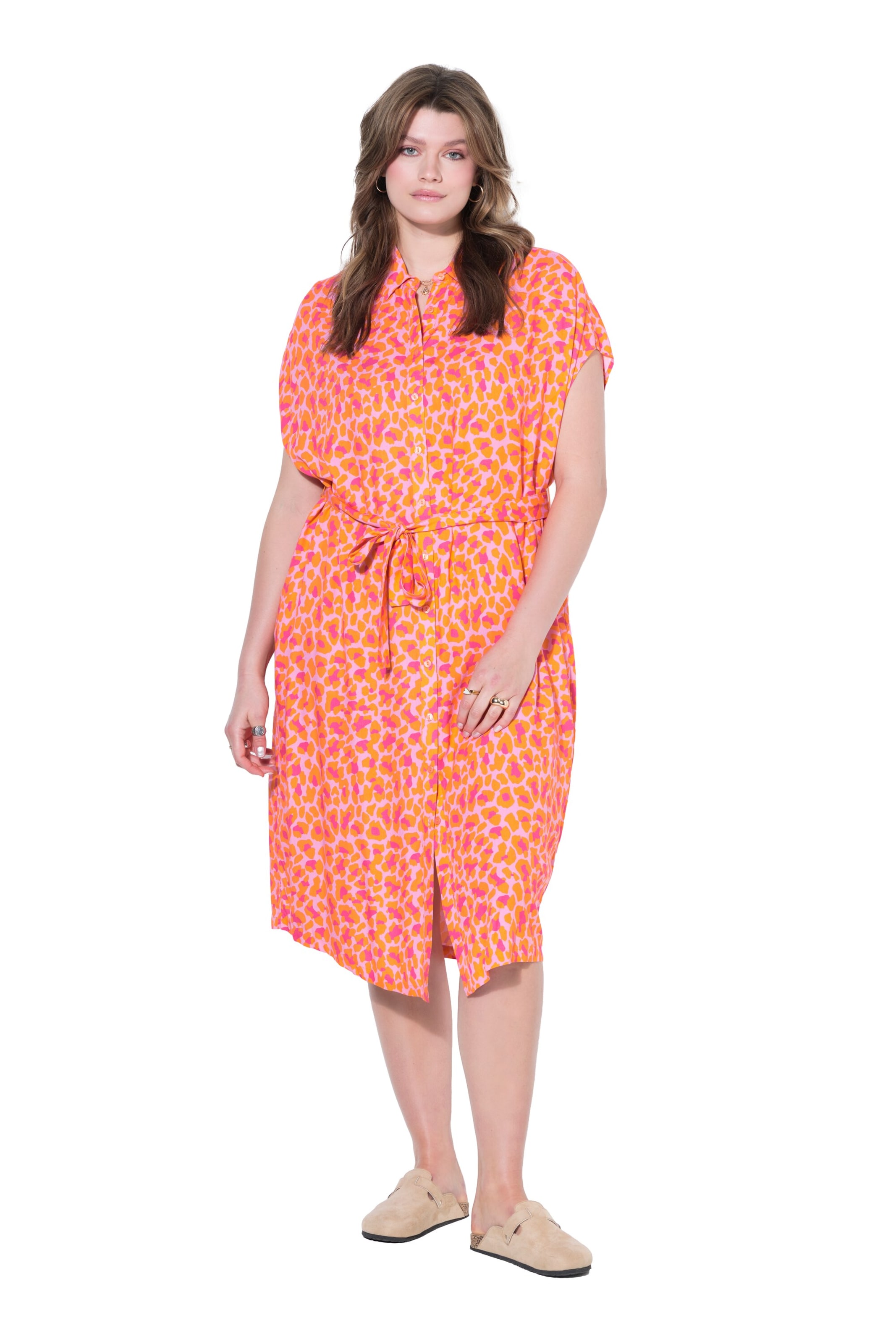 Studio Untold Shirt dress in Orange: front