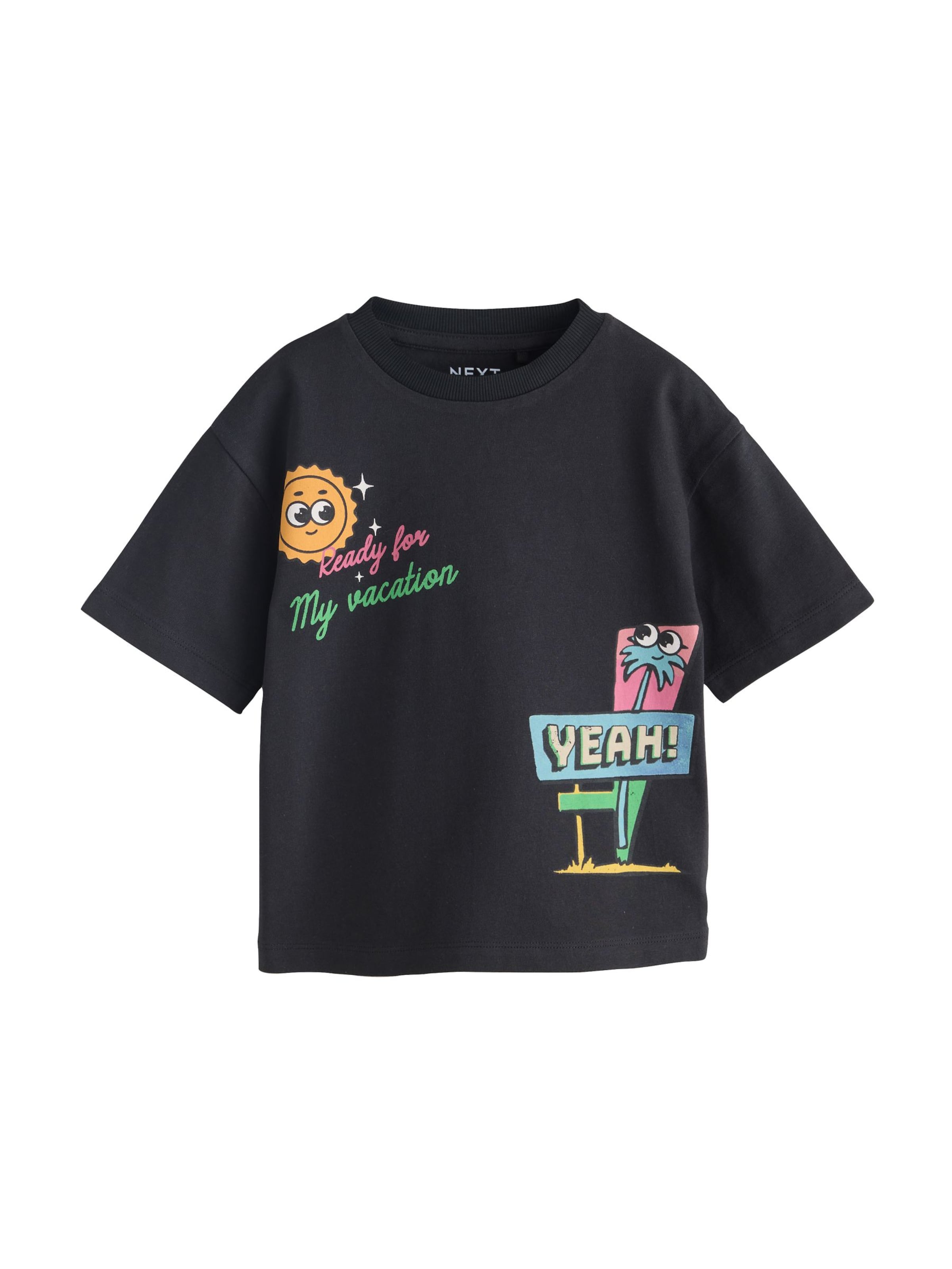 T-Shirt Next en noir : devant