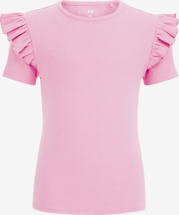 T-Shirt WE Fashion en rose : devant