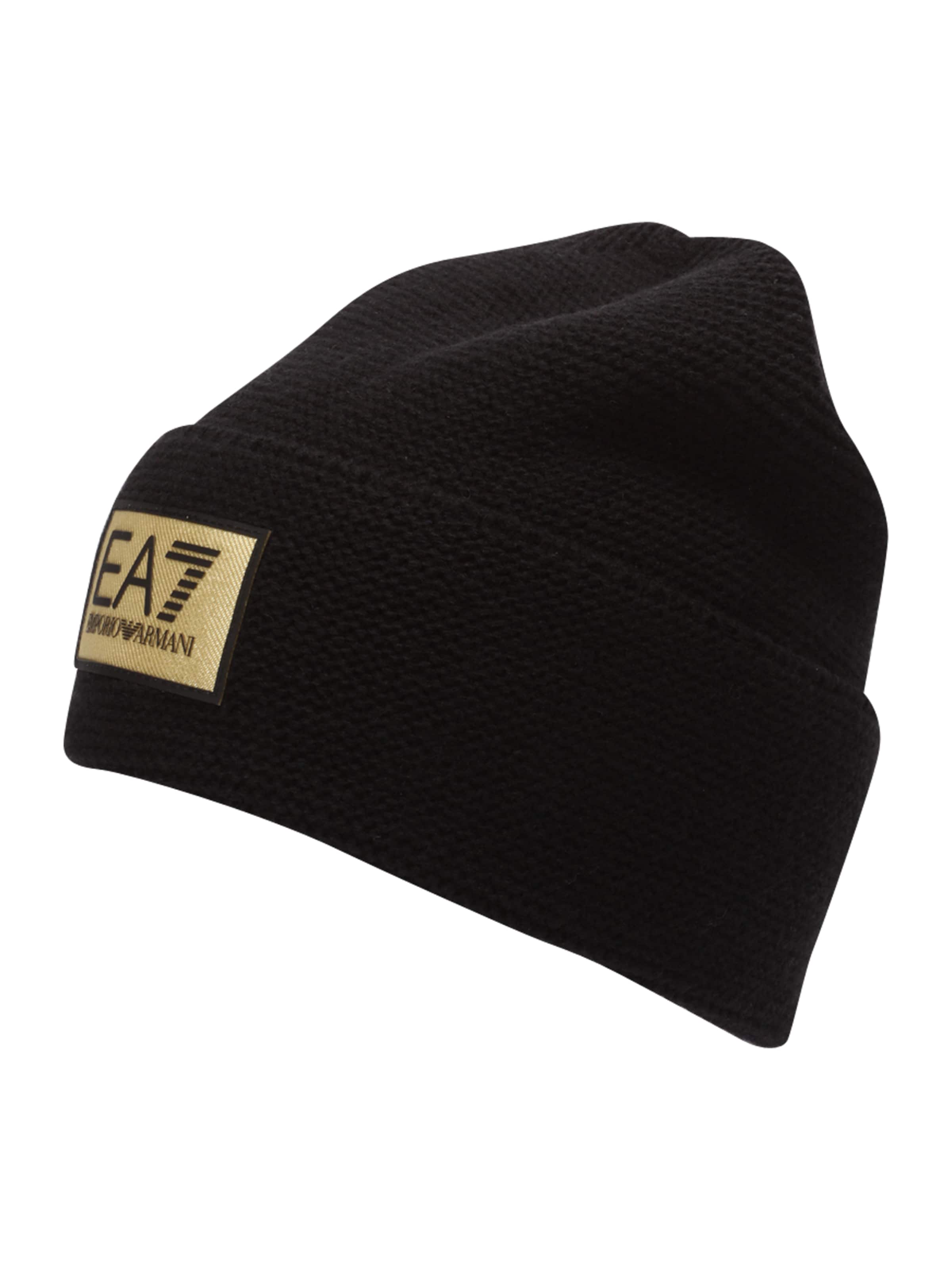 Bonnet EA7 Emporio Armani en noir : devant