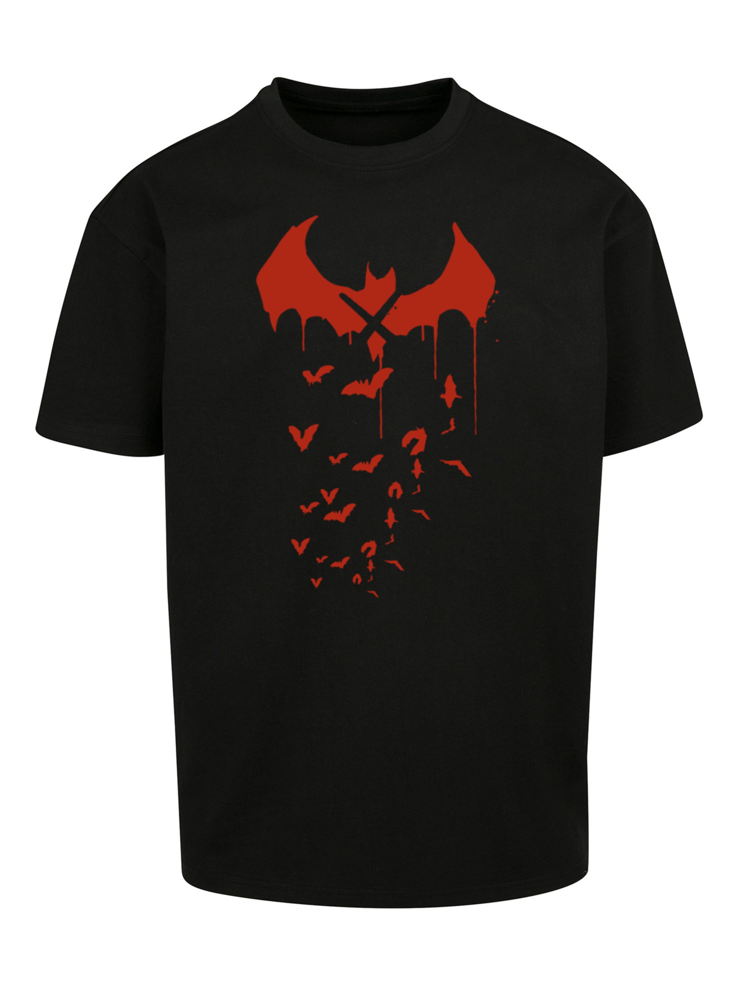 T-Shirt 'DC Comics Batman Arkham BatsxDrip' F4NT4STIC en noir : devant