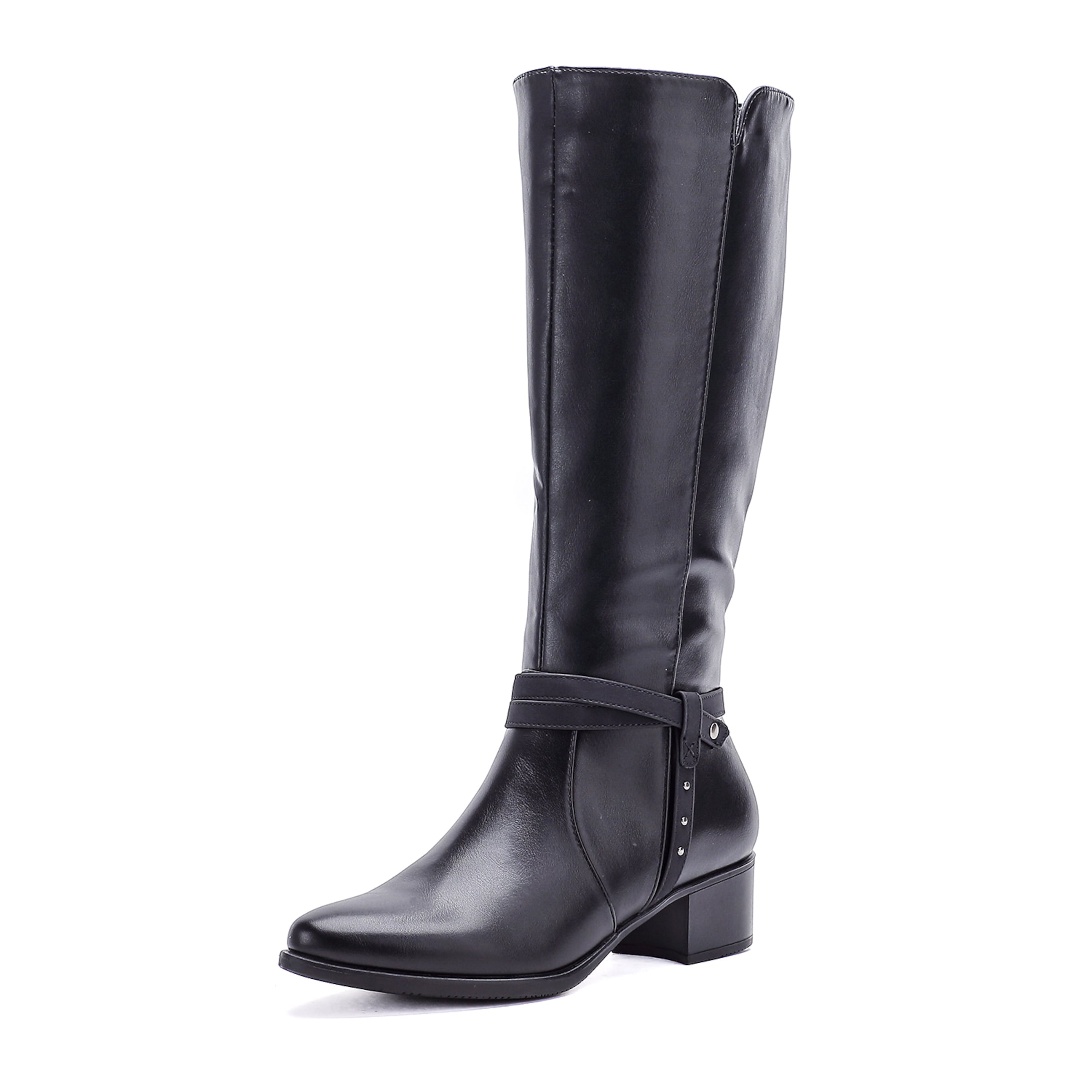 Stivale di Elara in nero: frontale