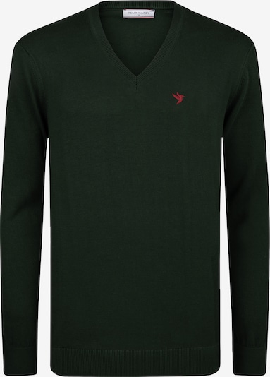 Megztinis iš Felix Hardy, spalva – tamsiai žalia / raudona, Prekių apžvalga