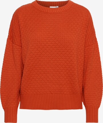 ICHI Sweater 'IHMARNAS LS' in Orange: front