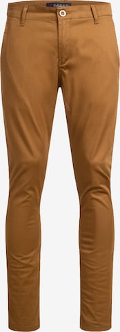 Indumentum Chino Pants in Brown: front