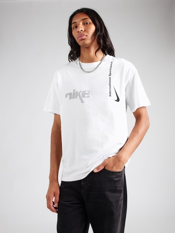 Nike Sportswear Тениска 'M90 SWOOSH' в бяло: отпред