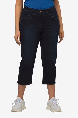 Ulla Popken Slimfit Jeans in Blauw: voorkant