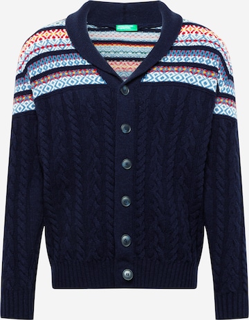 UNITED COLORS OF BENETTON Knit Cardigan in Blue: front