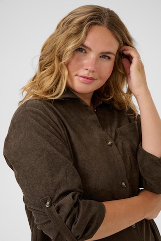 KAFFE CURVE Bluse 'Verana' in Braun