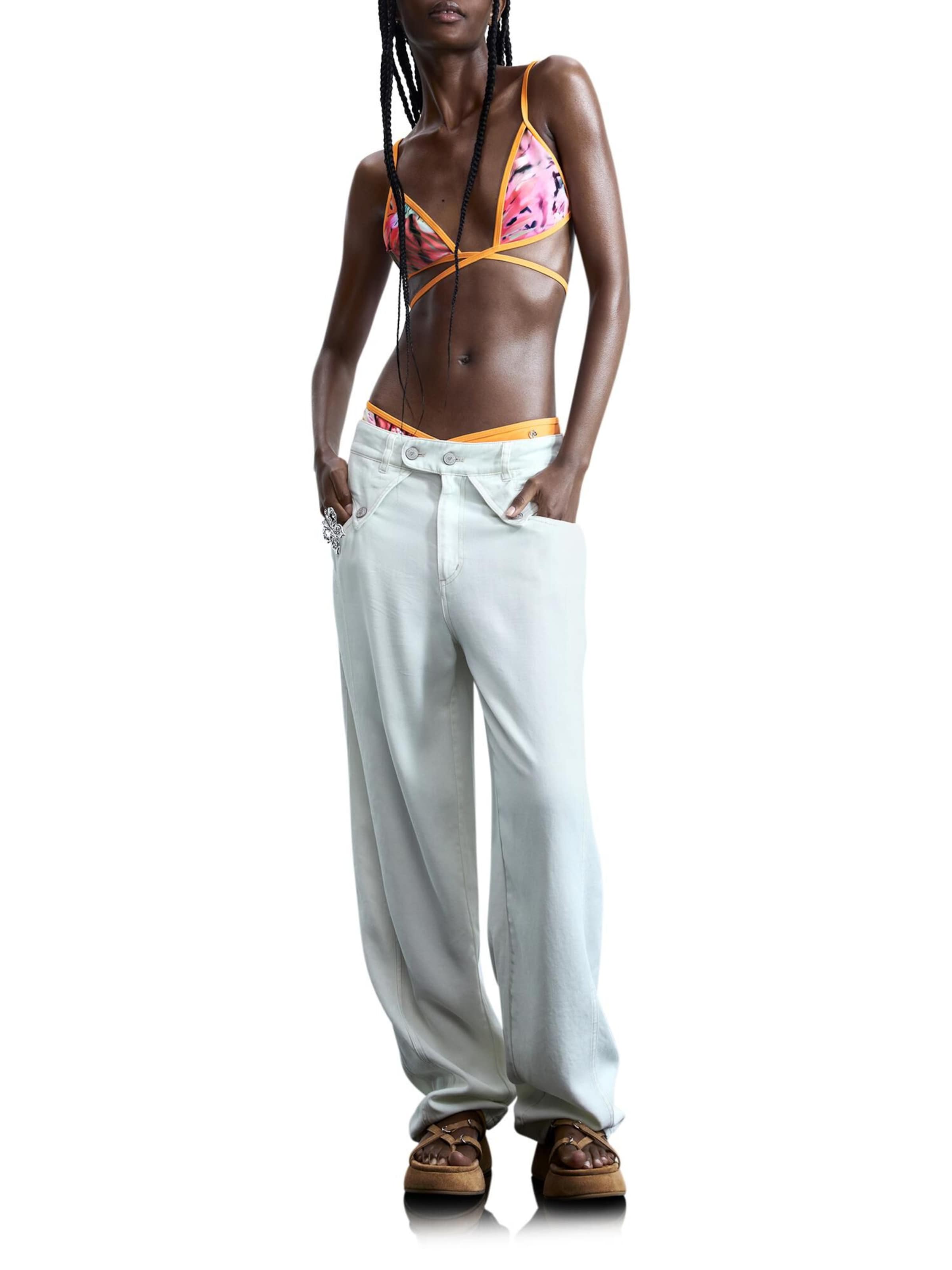 oranžinė Desigual Trikampė Bikinio viršutinė dalis