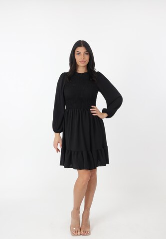 Elara Kleid in Schwarz: Vorderseite