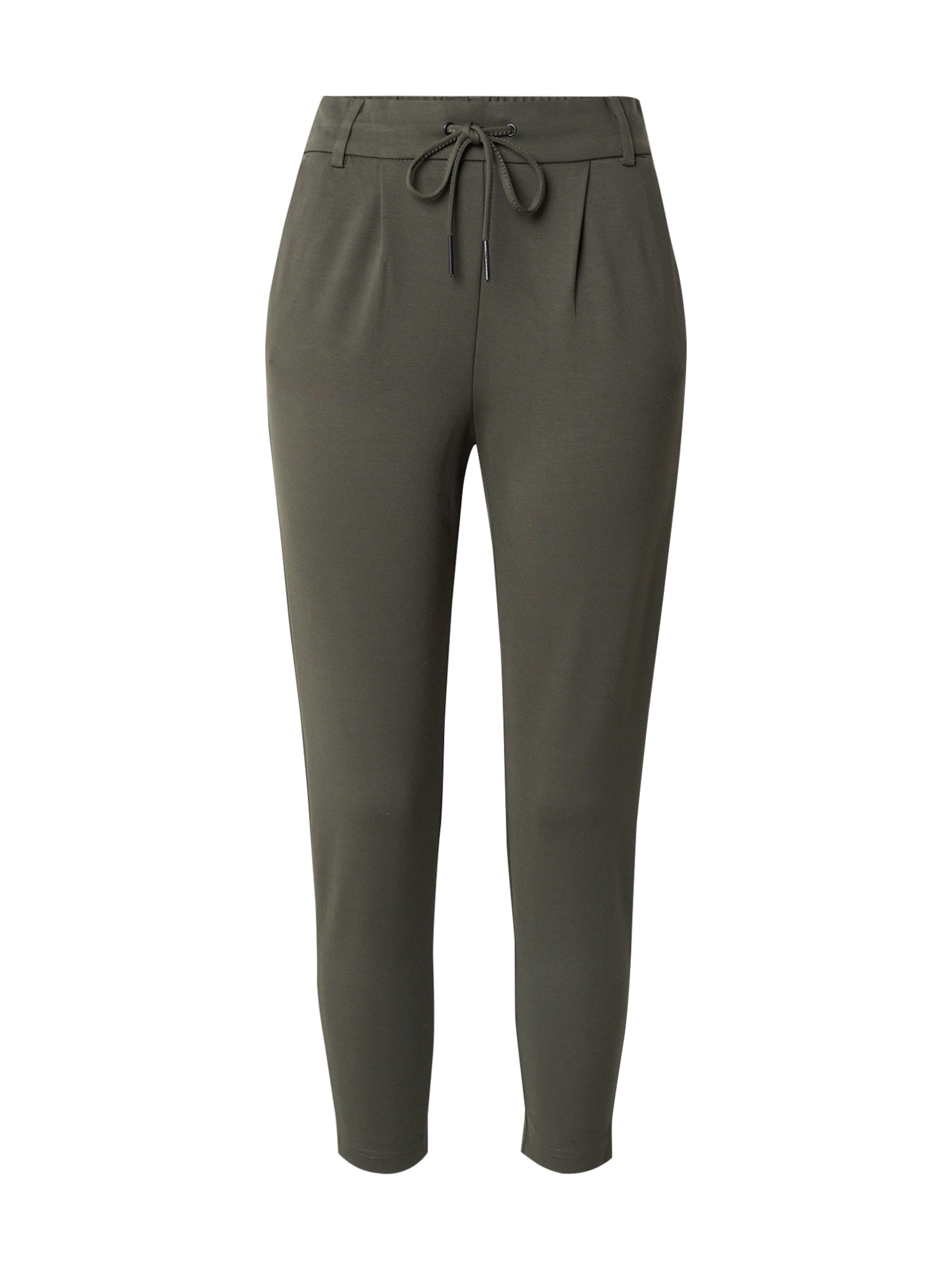 ONLY Slimfit Bukser med lægfolder 'ONLPoptrash' i grøn: forside