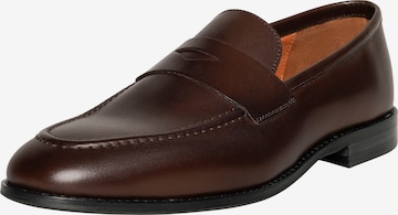 Henry Stevens Classic Flats 'Wallace PL' in Brown: front