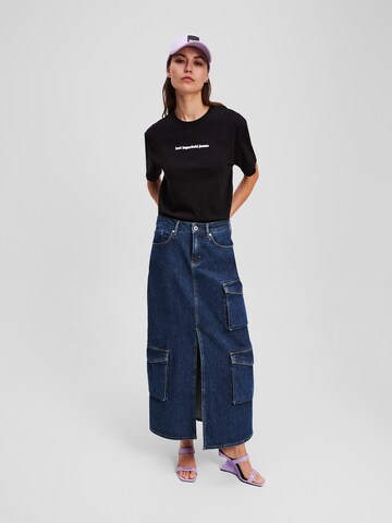 KARL LAGERFELD JEANS Тениска в черно