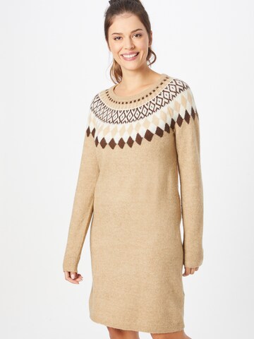 Fransa Knitted dress 'Ceisland 4' in Beige: front