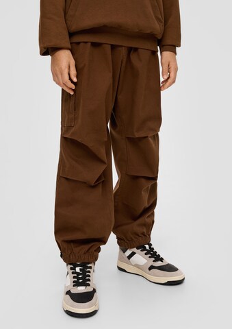 Wide Leg Pantalon s.Oliver en marron : devant