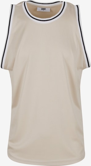 Marškinėliai iš DEF, spalva – gelsvai pilka spalva / juoda / balta, Prekių apžvalga