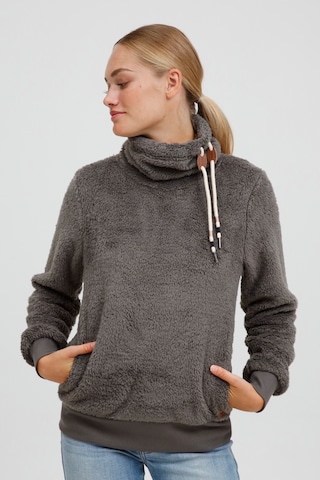 Oxmo Fleecepullover 'ANNIKI' in Grau: predná strana